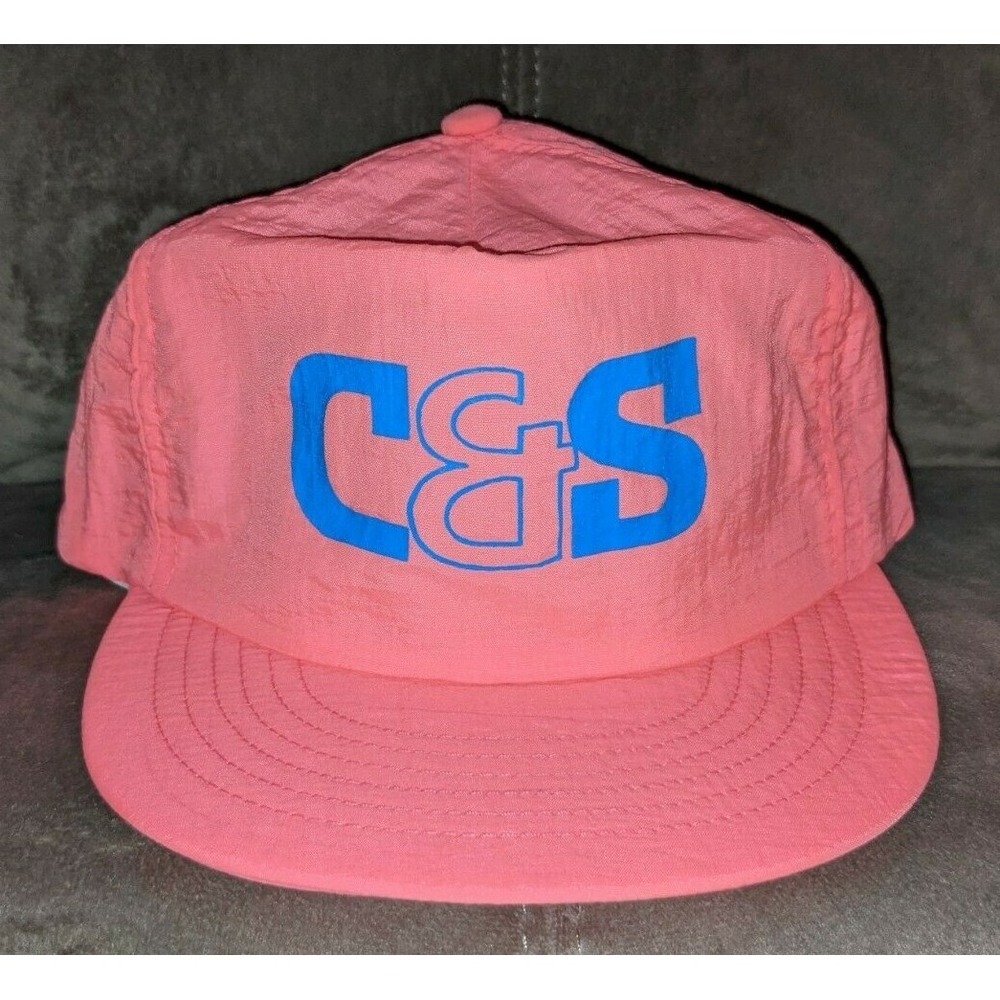 C&S Companies Pink Strapback Hat Cap Vintage RARE HTF Engineering Construction +